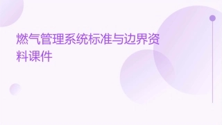 燃气管理系统标准与边界资料课件
