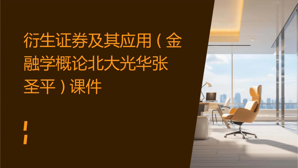 衍生证券及其应用(金融学概论北大光华张圣平)课件_第1页