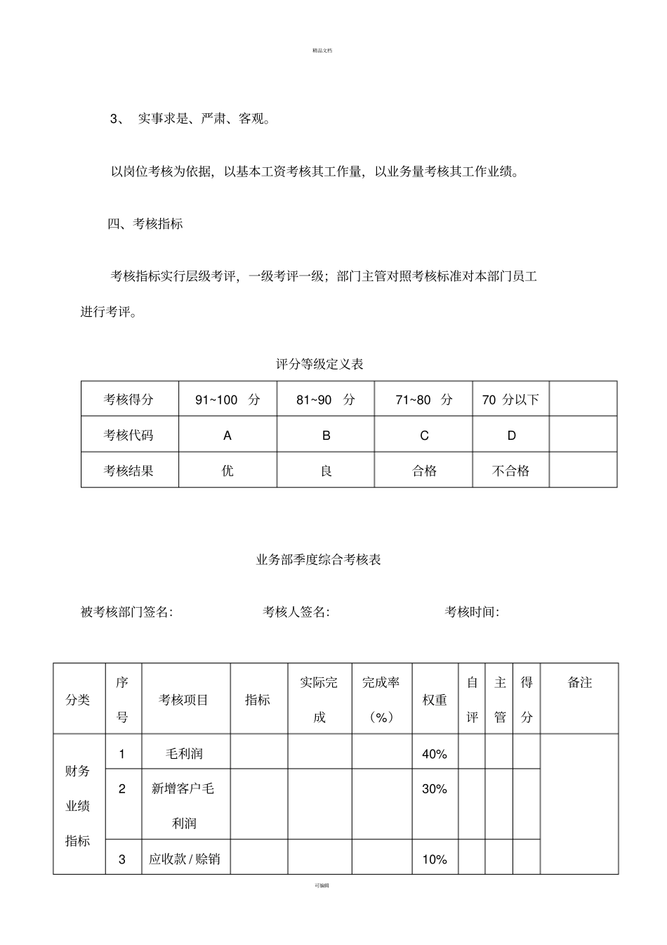 外贸业务人员绩效考核方案_第2页