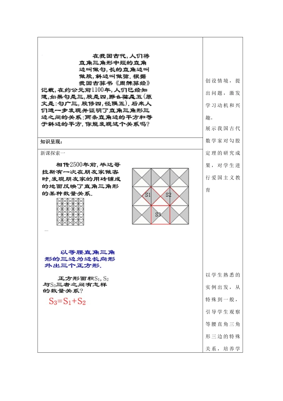 秋八年级数学上册 19.9 勾股定理（1）教案 沪教版五四制-沪教版初中八年级上册数学教案_第2页