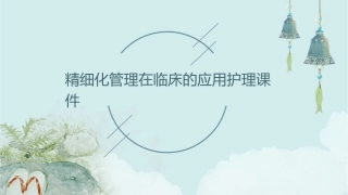 精细化管理在临床的应用护理课件