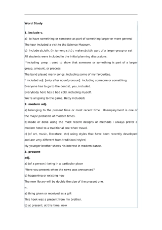 高一必修1 Unit 2 English around the world词汇解析辅导