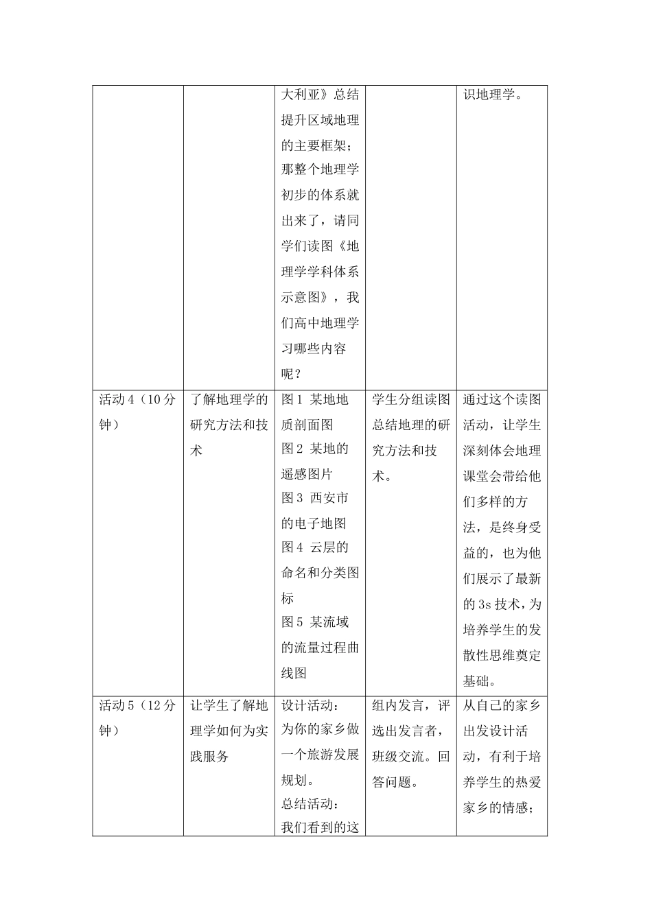 高中地理《前言 走进地理学》教学设计湘教版必修1_第3页