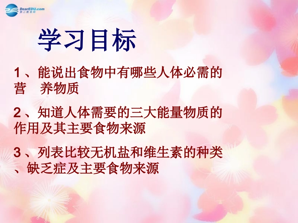 山东省泰安市新泰七年级生物下册 第二章 第一节 食物中的营养物质课件 新人教版_第2页