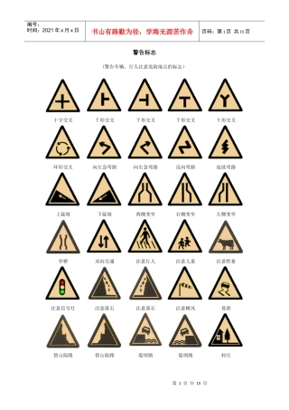 交通标志熟悉、识别，更好的驾驶汽车