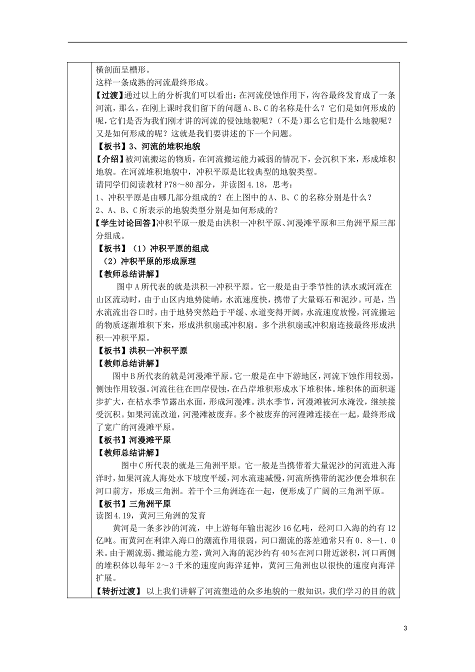 高中地理 《河流地貌的发育》教案4 新人教版必修1_第3页