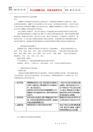 【房地产】地级市综合体的开发与运营规律
