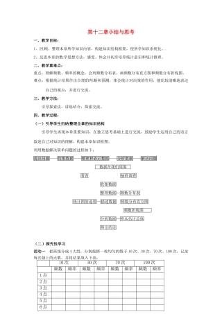 七年级数学下册《第十二章 数据在我们周围》小结与思考教案 苏科版-苏科版初中七年级下册数学教案