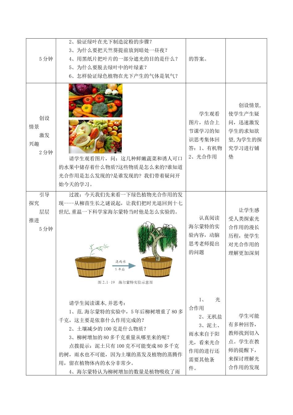 七年级生物上册 2.1.3《绿色植物的光合作用》第二课时教案 （新版）济南版-（新版）济南版初中七年级上册生物教案_第2页