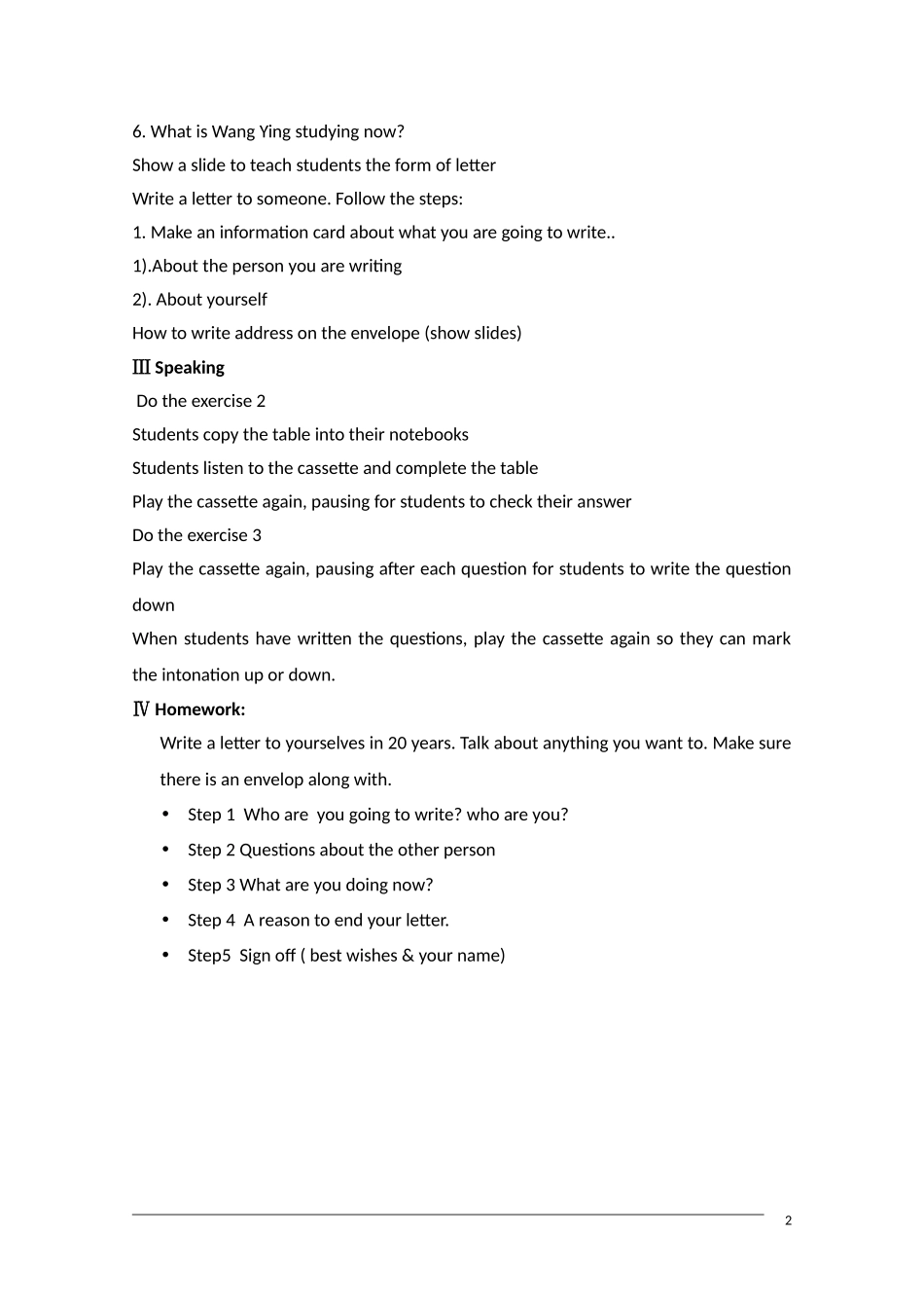高中英语 Unit 1 Communication Workshop教案 北师大版必修1_第2页