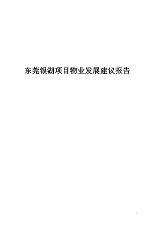 东莞银湖项目物业发展建议报告doc72(1)