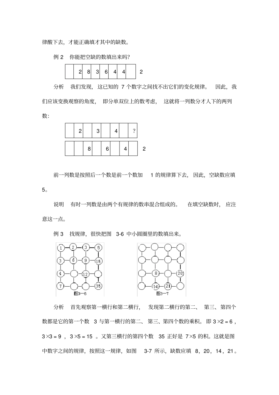 小学数学解题思路技巧：找规律填数字_第3页
