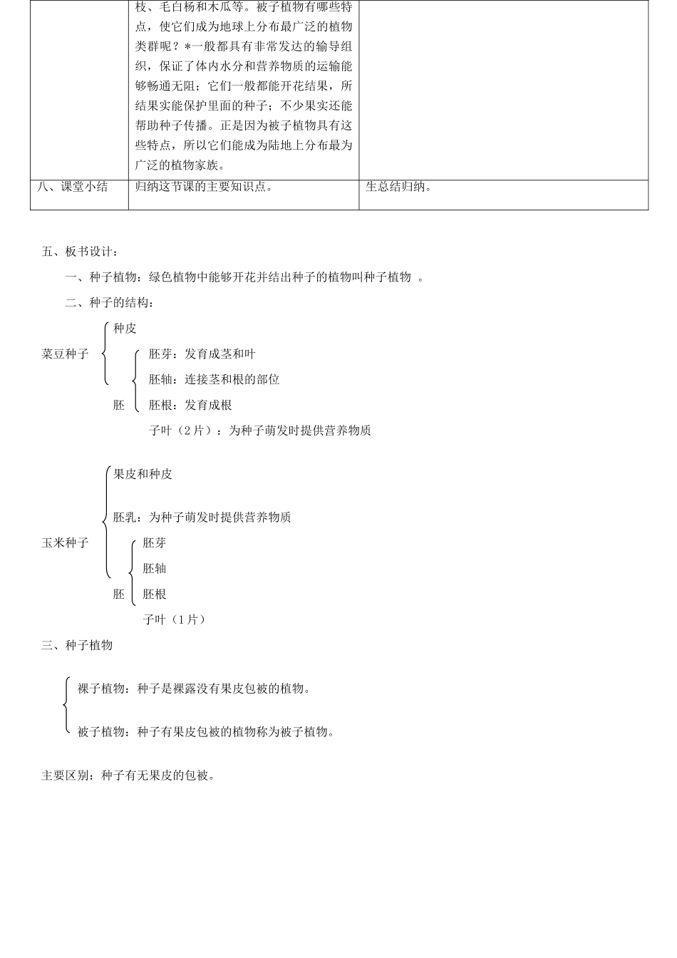 七年级生物上册 第三单元 第一章 第二节 种子植物教案 （新版）新人教版-（新版）新人教版初中七年级上册生物教案_第3页