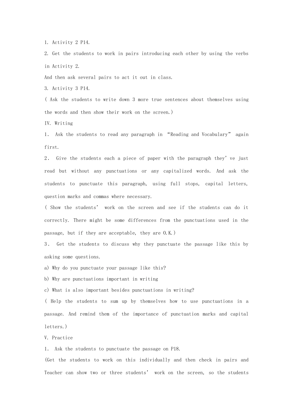 高中英语 Module 2《My New Teachers》introduction,reading and vocab教案3 外研版必修1_第3页