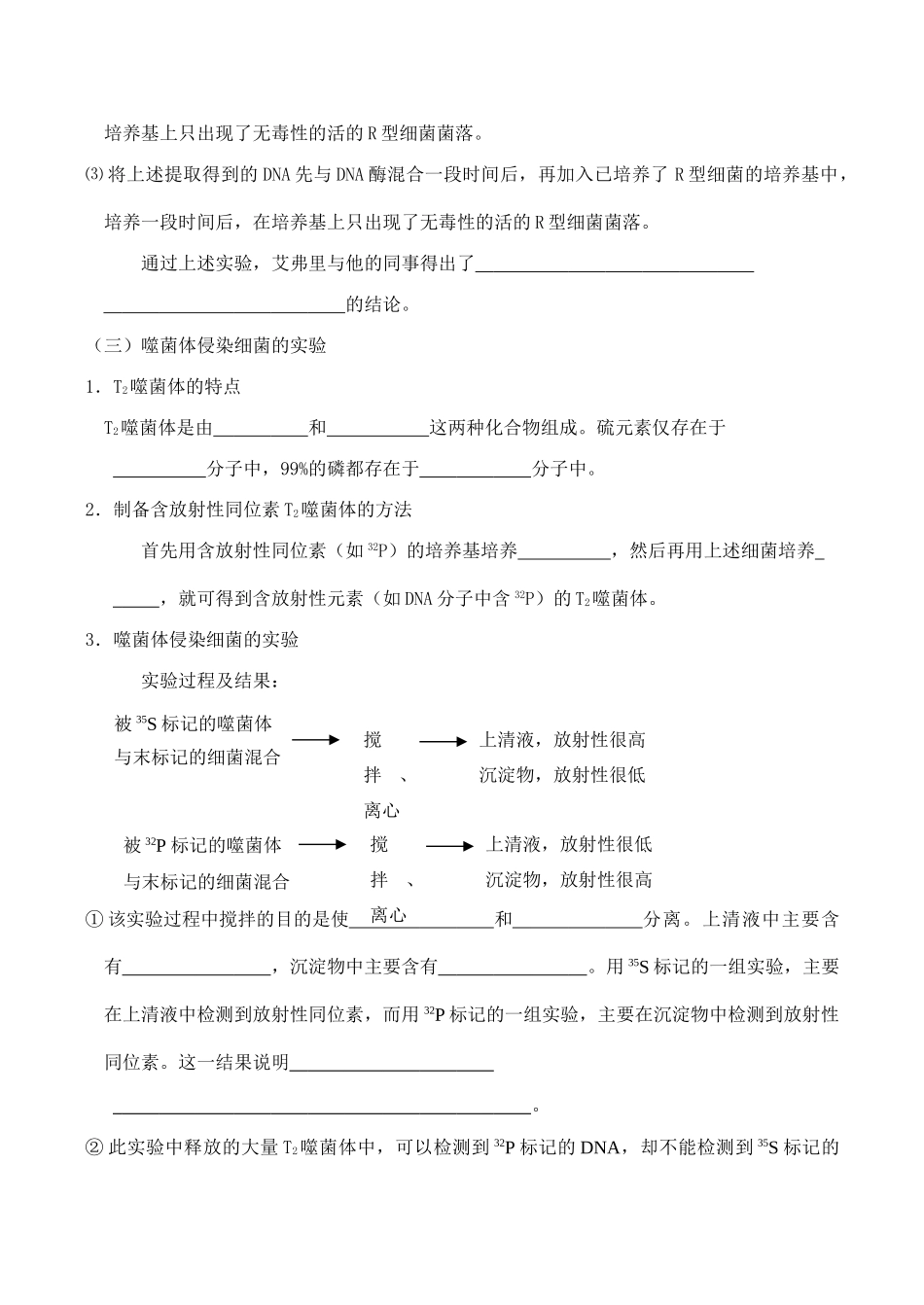 高考生物第一轮系列讲座 第19讲  DNA是主要的遗传物质及DNA的结构_第2页
