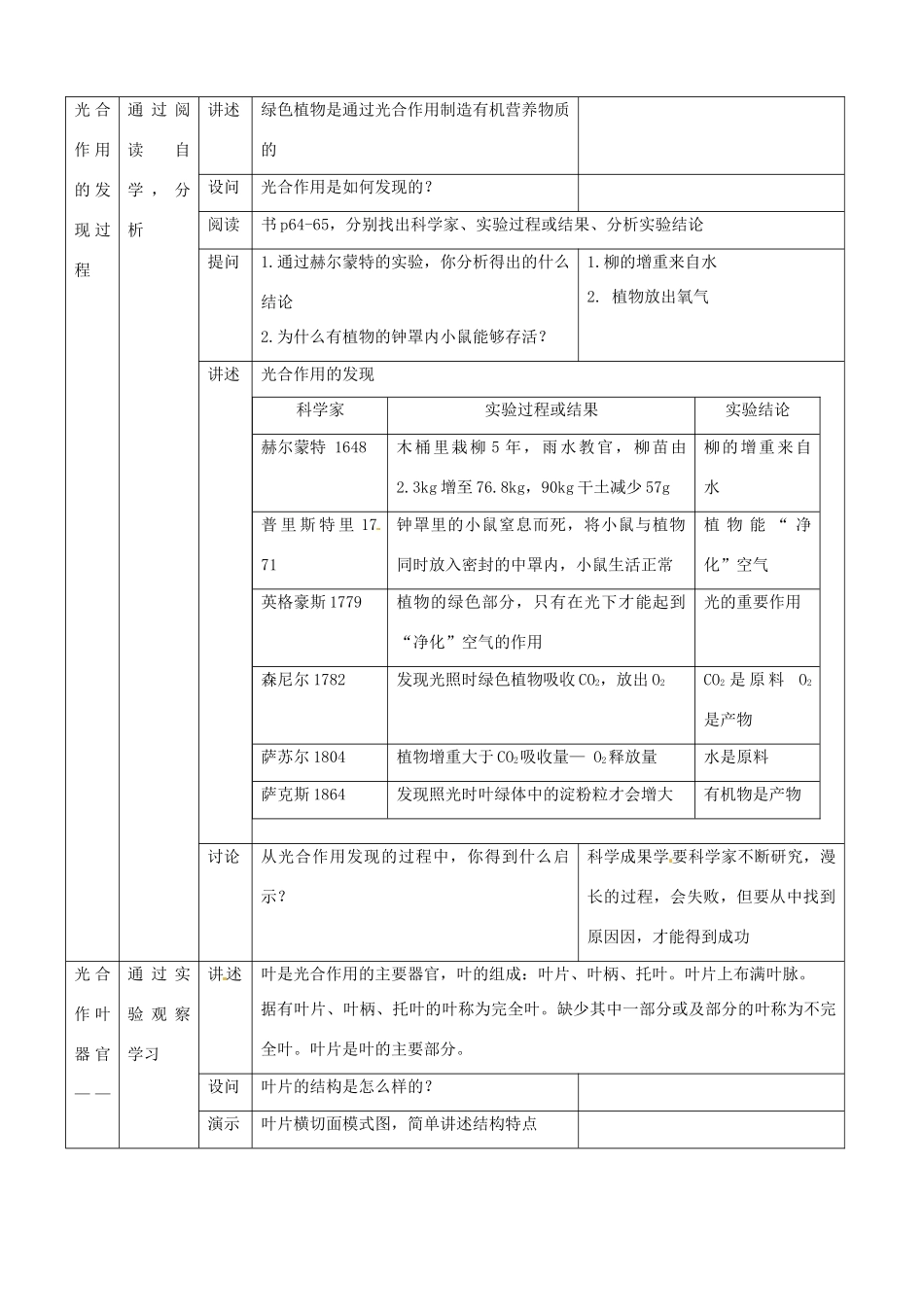 七年级生物上册 4.1《植物的营养》（第四课时）教案 北京课改版_第2页