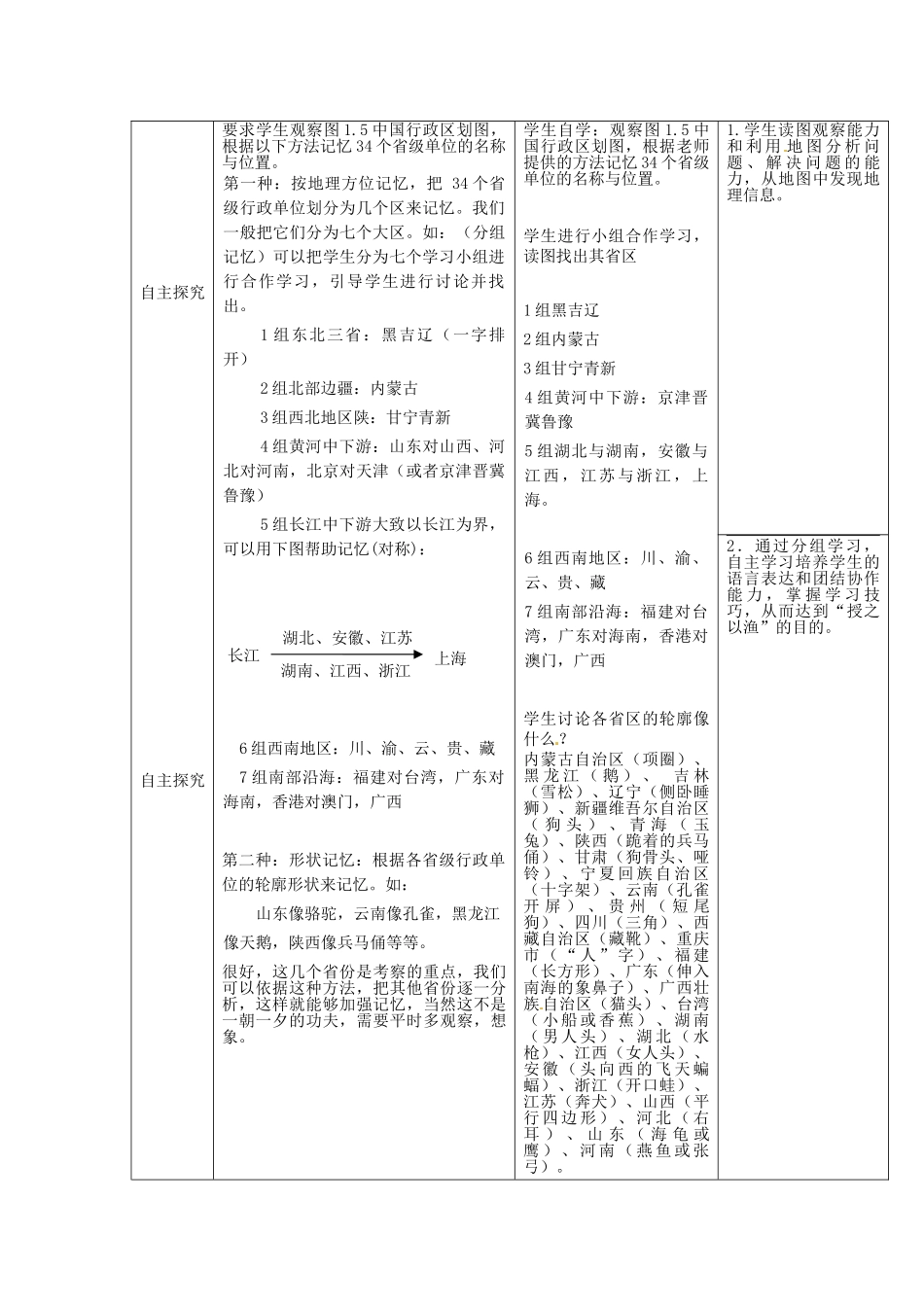 山东省枣庄市峄城区吴林街道中学八年级地理上册 1-2 行政区划教案 商务星球版_第3页