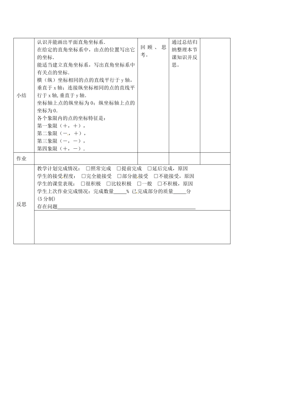 七年级数学上册 5.2 平面直角坐标系教案1 鲁教版五四制-鲁教版五四制初中七年级上册数学教案_第3页