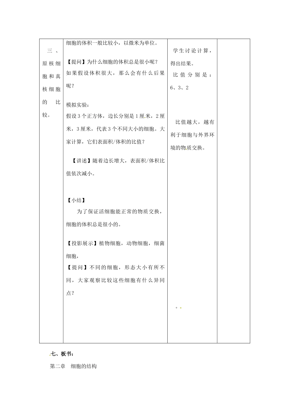 高中生物 2.1《细胞概述》教案 浙科版必修1_第3页