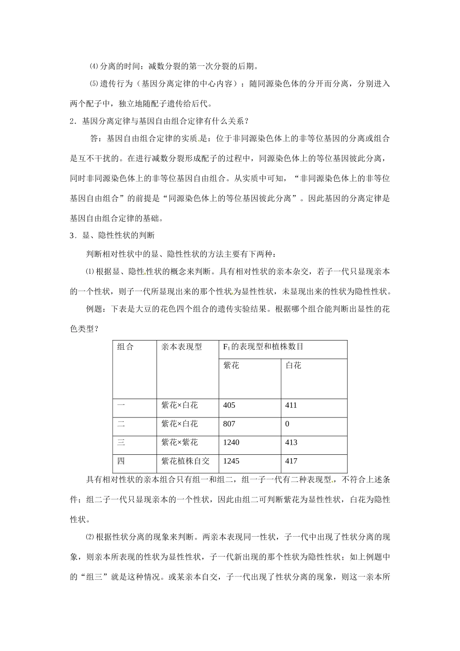 高中生物教案：自由组合规律在实践中的应用 中图版必修2_第2页