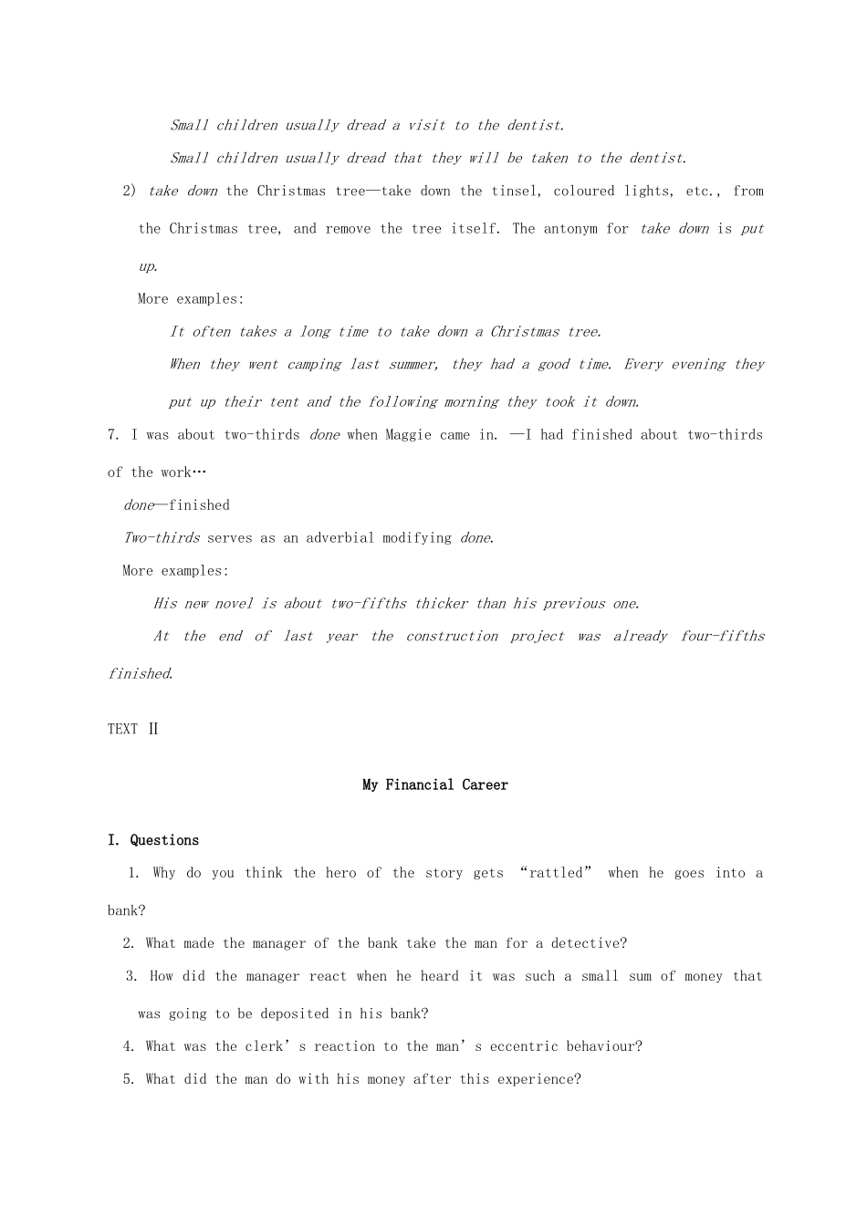 高中英语 《新编英语教程》Unit 1 (6 hours)教案 ._第3页