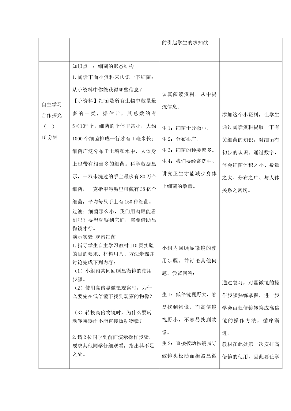 七年级生物上册 2.3.2《细菌》教案 （新版）济南版-（新版）济南版初中七年级上册生物教案_第2页