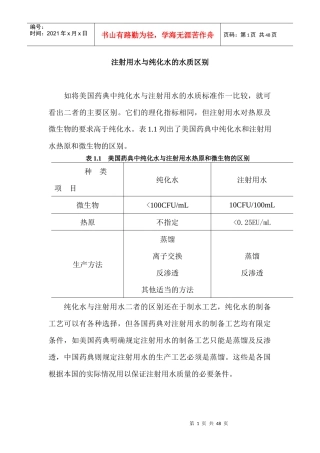 制药用水的相关知识讲解