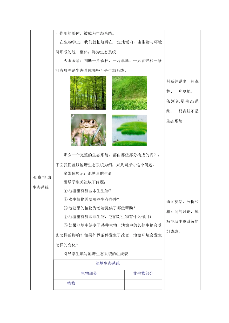 七年级生物上册 2.3.1《多种多样的生态系统》（第1课时）教案 （新版）苏科版-（新版）苏科版初中七年级上册生物教案_第2页