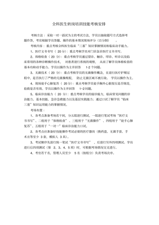 全科医生转岗技能试题