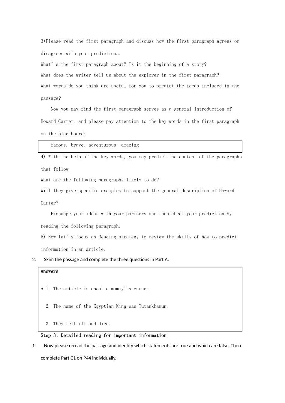 高中英语 Unit 3《Amazing People-Reading》教案5 牛津译林版必修2_第2页