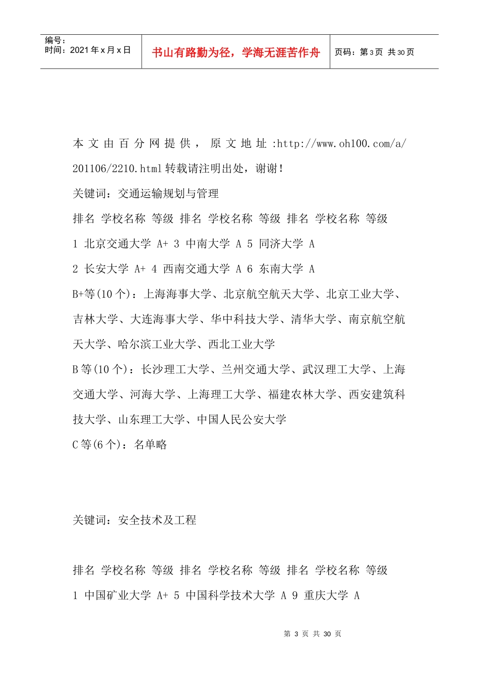 交通工程专业排名_第3页