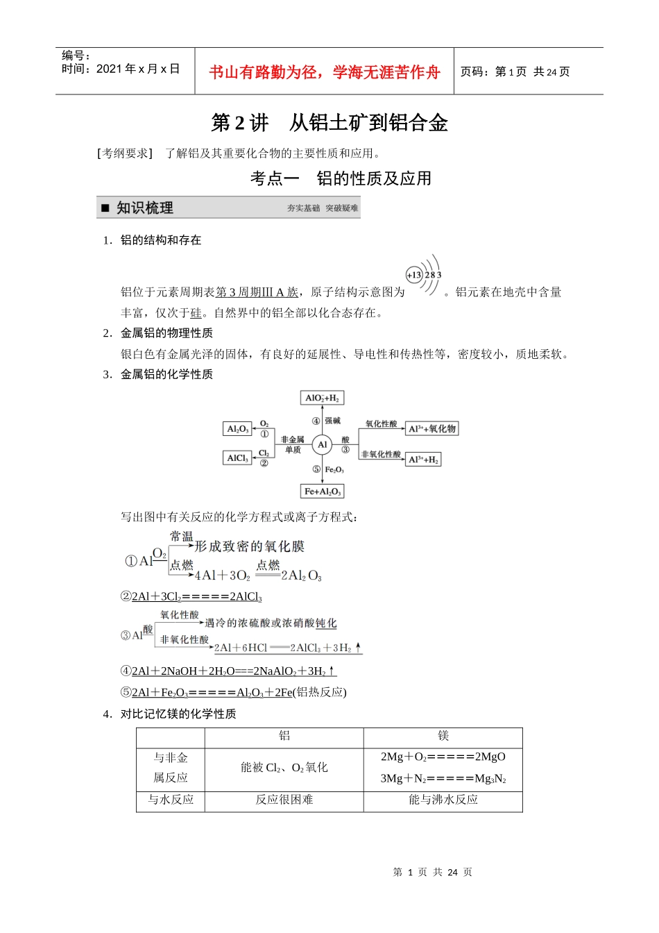 (苏教版)专题3常见的金属及其化合物第2讲从铝土矿到_第1页