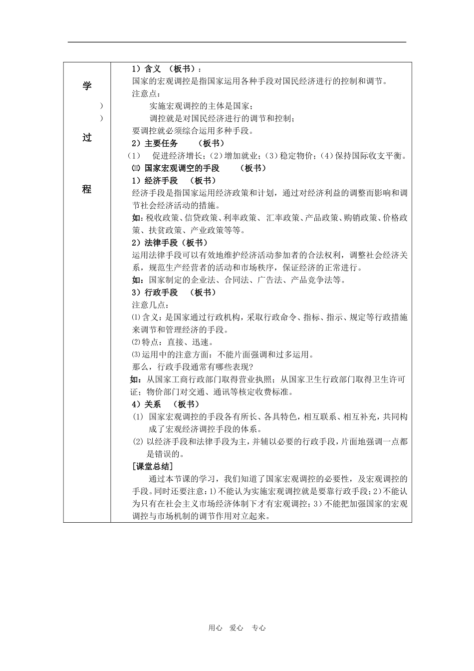 甘肃省酒钢三中高一政治优质教案 宏观调控_第2页