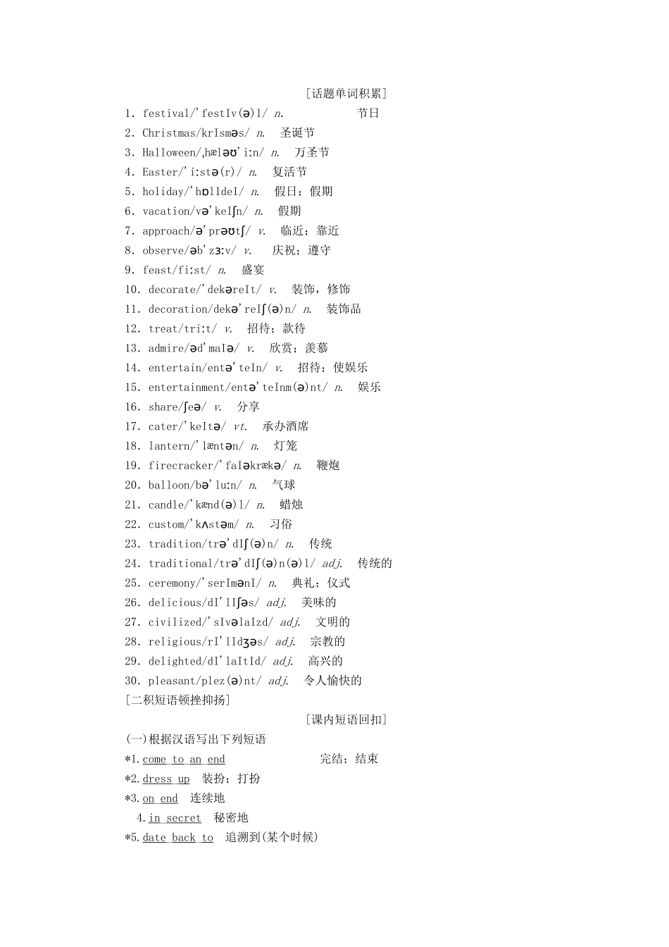 高考英语一轮复习 Module 4 Fine Arts-Western，Chinese and Pop Arts讲义 外研版必修2-外研版高三必修2英语教案_第2页