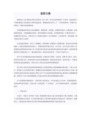 办公楼监控方案