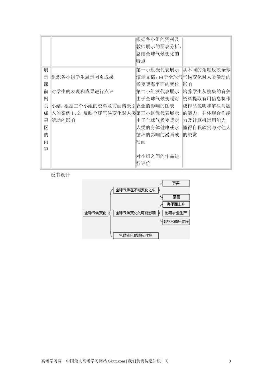 高中地理 2.4《全球气候变化》说课教案 新人教版必修1_第3页