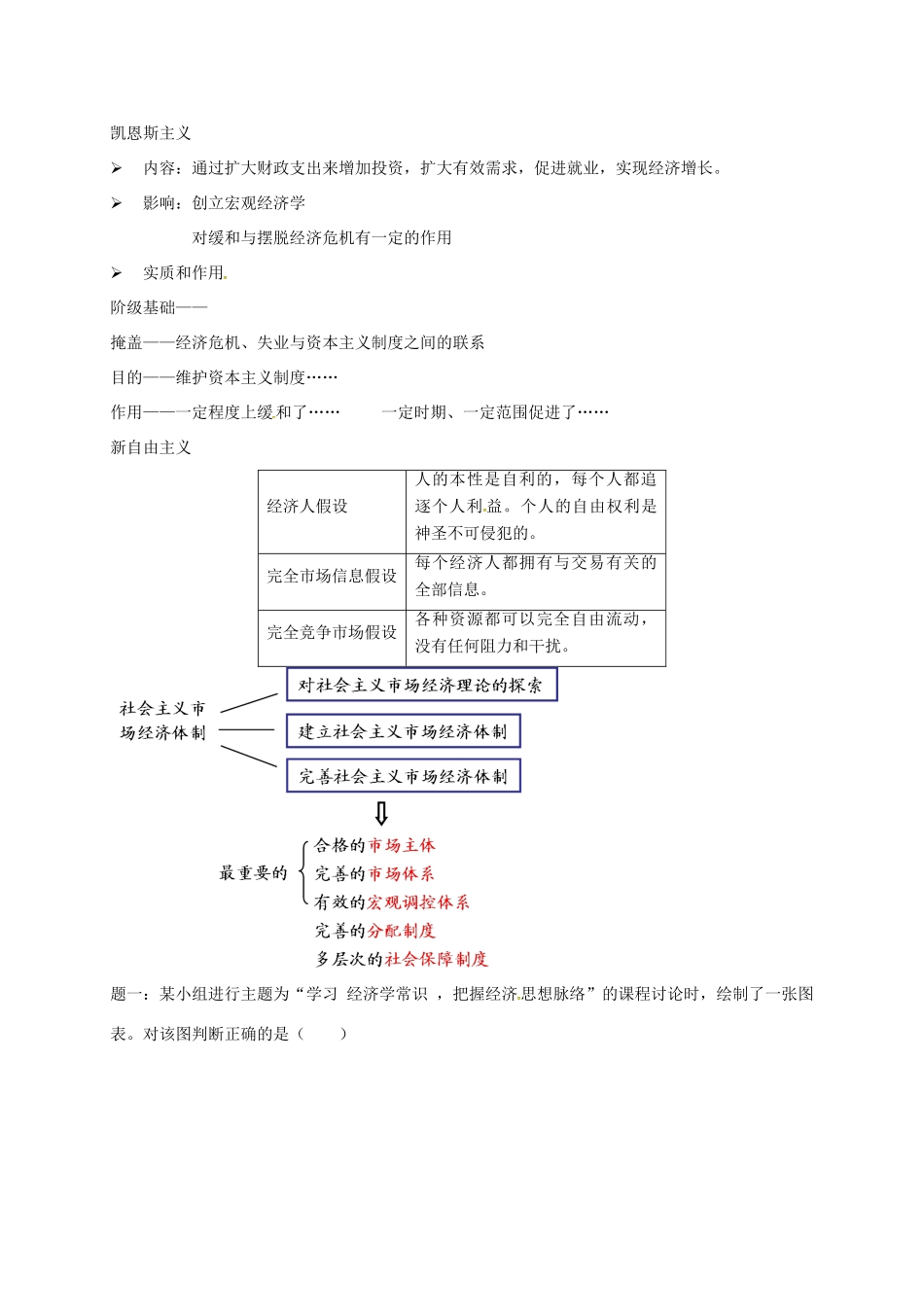 （通用版）江苏省大丰市高考政治第一轮总复习 第20讲 选修2 经济学常识重难点梳理讲义-人教版高三选修2政治教案_第3页