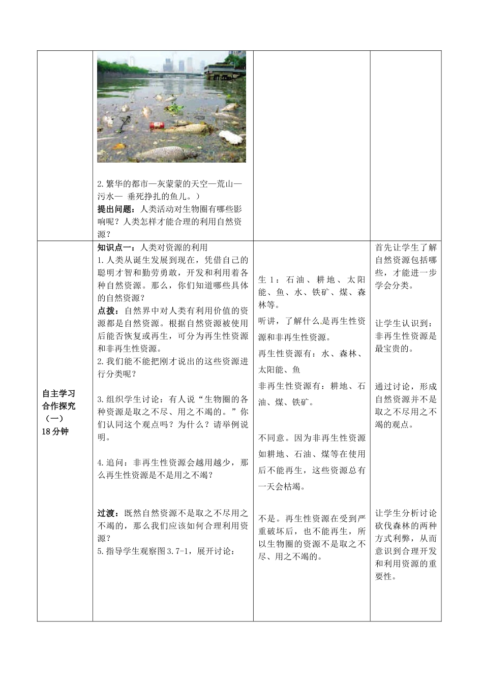 七年级生物下册 第3单元 第7章 第2节 人类对生物圈的影响教案1 （新版）济南版_第2页