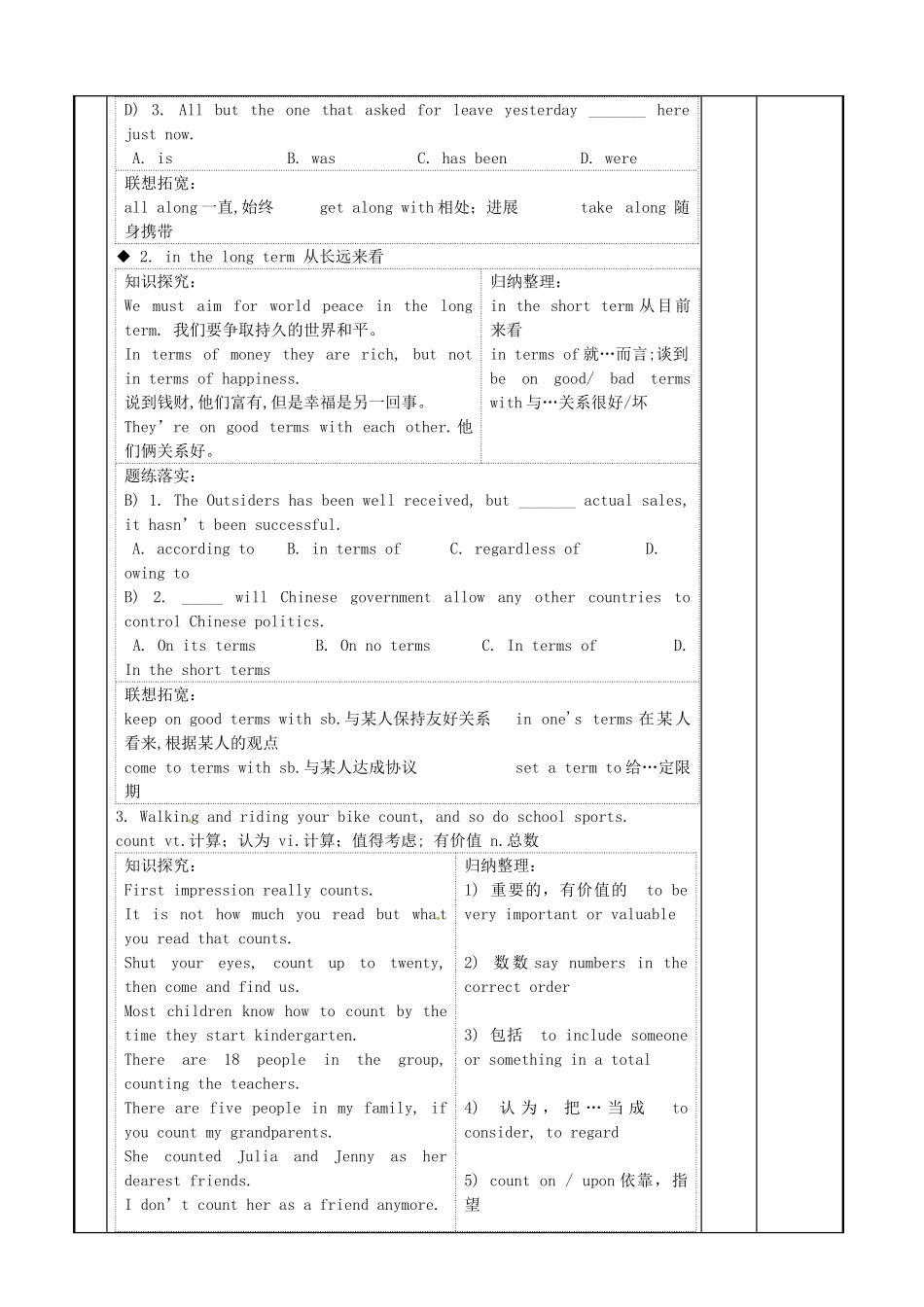 高三英语 专题复习 Unit 3 Looking good,feeling good projet 教案 牛津译林版必修1-牛津版高三必修1英语教案_第2页