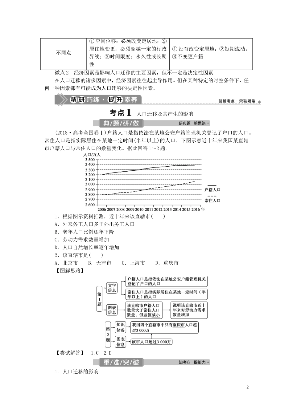 高考地理一轮复习 第六章 人口的变化 第16讲 人口的空间变化教案 新人教版-新人教版高三全册地理教案_第2页