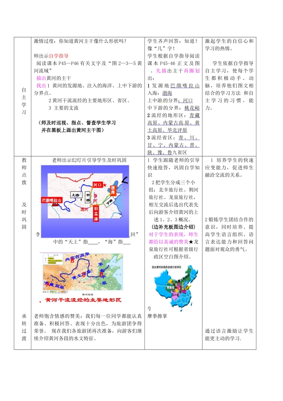 山东省滕州市大坞镇大坞中学八年级地理上册 2.3 中国的河流和湖泊教案 （新版）商务星球版_第2页
