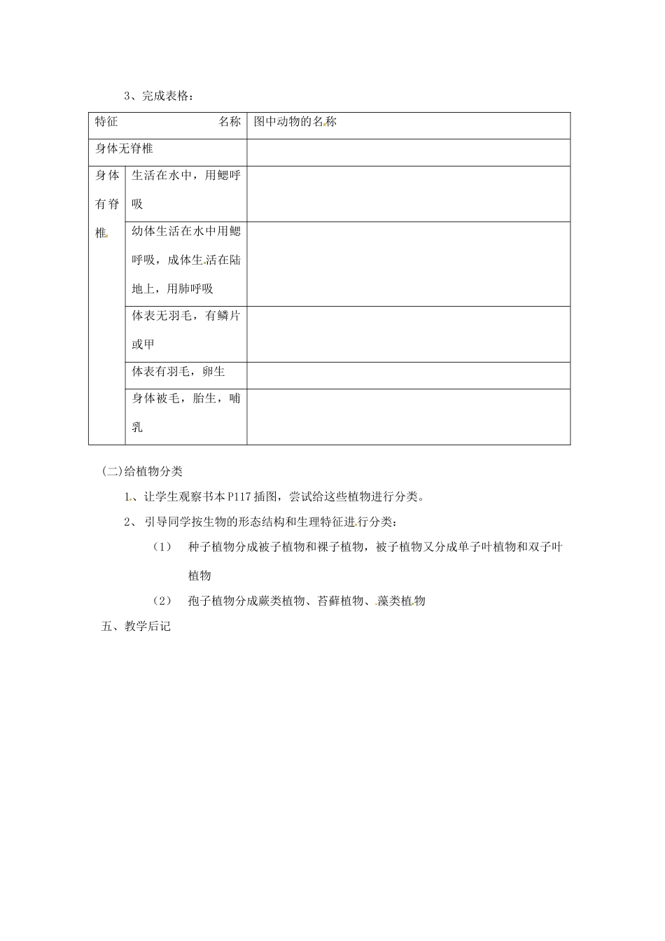 七年级生物下册 13.2《生物的分类》教案2 苏科版_第2页