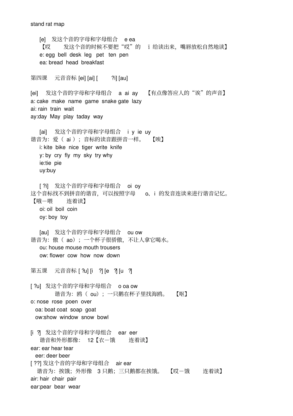 (完整版)最全英语48个音标的快速记忆法_第3页