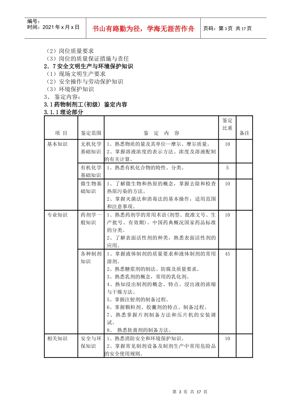 33199药物制剂工doc-中级药物制剂工种_第3页