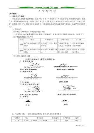 高中地理必修1天气与气候