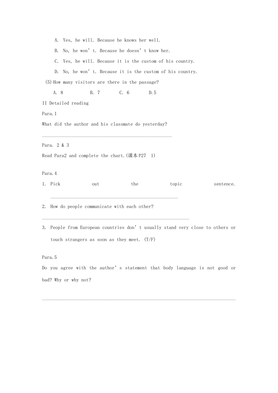 高中英语 book4 unit4 Reading Comprehension教案 新人教版必修4_第2页