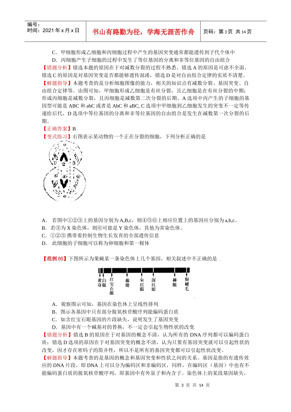 XXXX高考生物解题方法大全_第3页