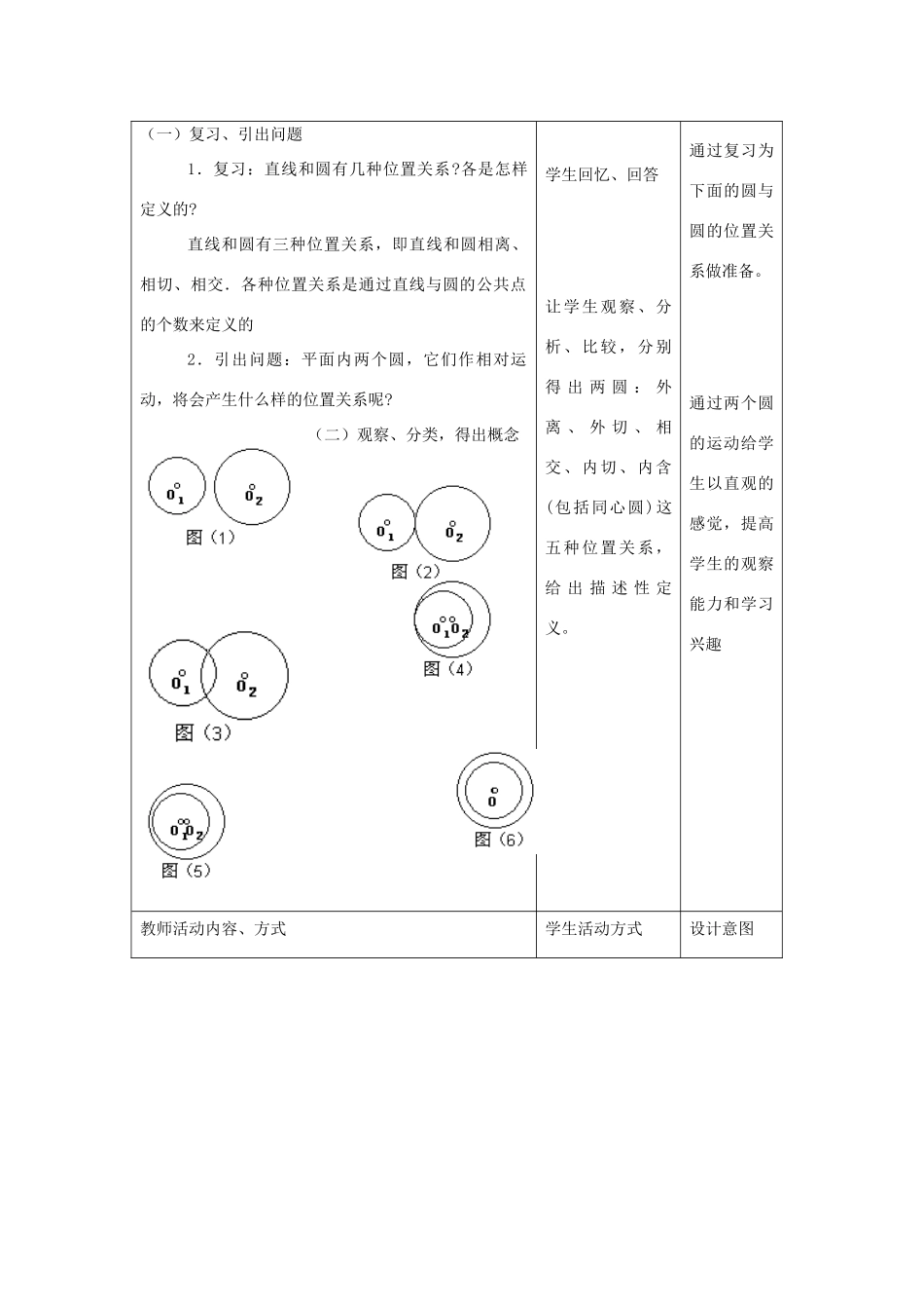 九年级数学下册 3.3圆与圆的位置关系教案 湘教版_第2页