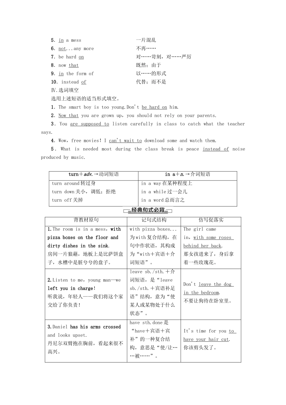 高中英语 Unit 2 Growing pains Section Ⅱ Language points（Ⅰ）（Welcome to the unit  Reading）教案（含解析）牛津译林版必修1-牛津版高一必修1英语教案_第2页