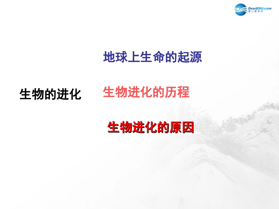 山东省临沂市蒙阴县第四中学八年级生物下册 第三章 生命起源和生物的进化复习课件 （新版）新人教版_第2页
